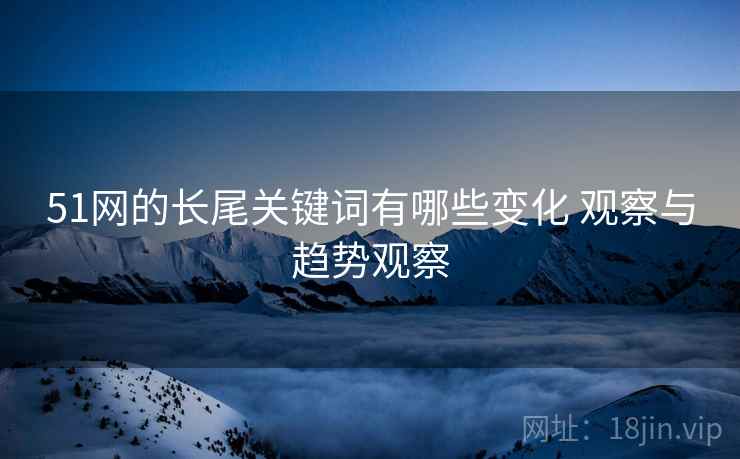 51网的长尾关键词有哪些变化 观察与趋势观察