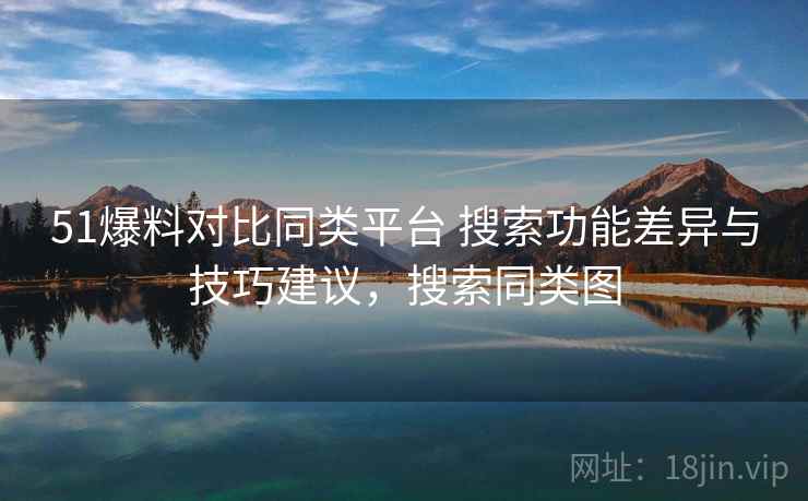51爆料对比同类平台 搜索功能差异与技巧建议，搜索同类图